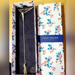 Lucky Brand Gold Tassel Necklace